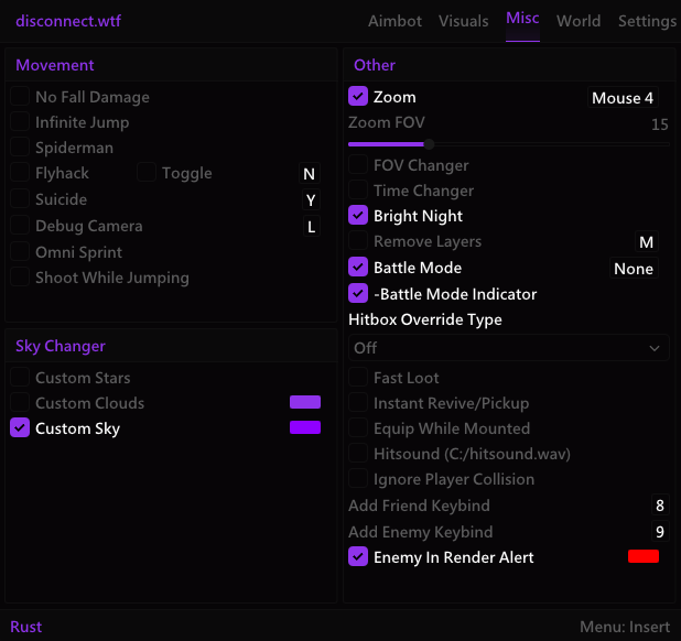 Rust Disconnect External